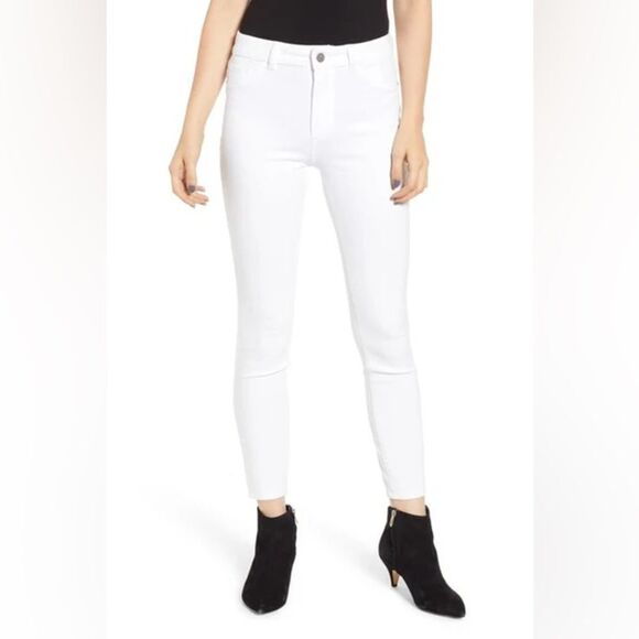 DL1961 Farrow High-Rise Skinny White Jean in Porcelain, Size 26 - Picture 1 of 11